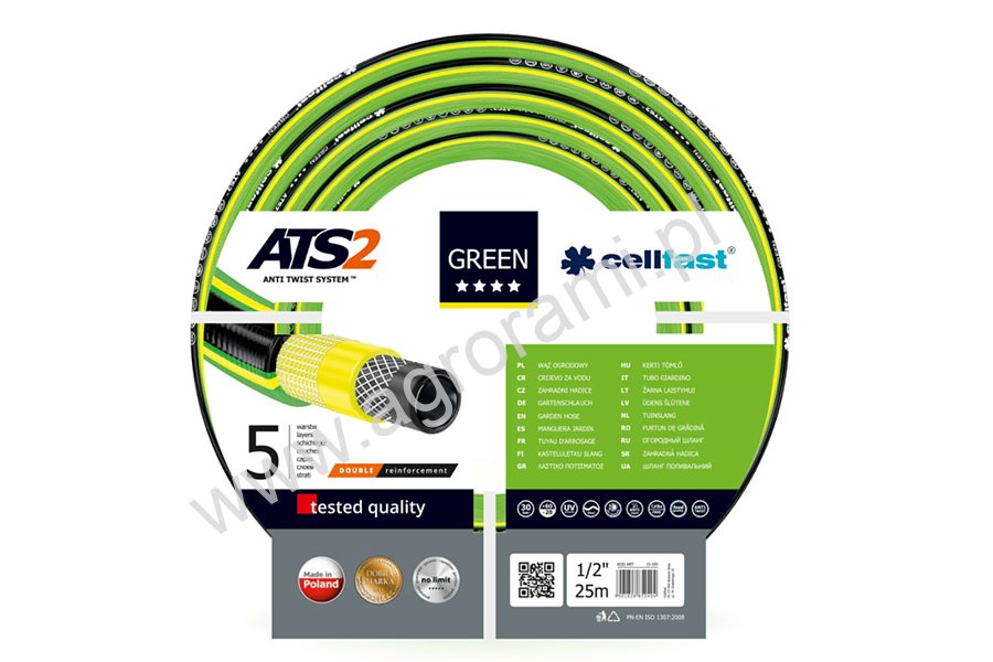Wąż ogrodowy GREEN ATS2 1/2" - 25m Cellfast