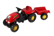 Zabawka Traktor czerwony z przyczepom