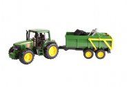 Traktor John Deere 6920 (02052) z ładowaczem czołowym i przyczepą (02210) w kolorze traktora 01134
