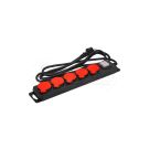 Przedłużacz gumowy z wyłącznikiem 5 gniazd 3mb