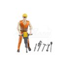 Figurka robotnika z akcesoriami