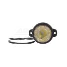 Lampa obrysowa przednia, jednofunkcyjna, 12V-24V + przewody 22cm LgY-S 0,75mm2, diody