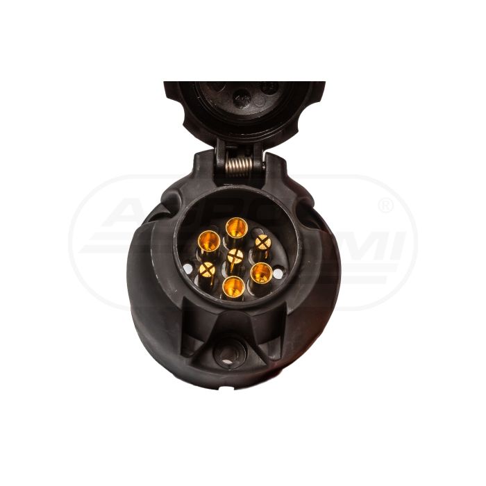 Gniazdo 7 biegunowe 7P/12V z podwójnymi wsuwkami