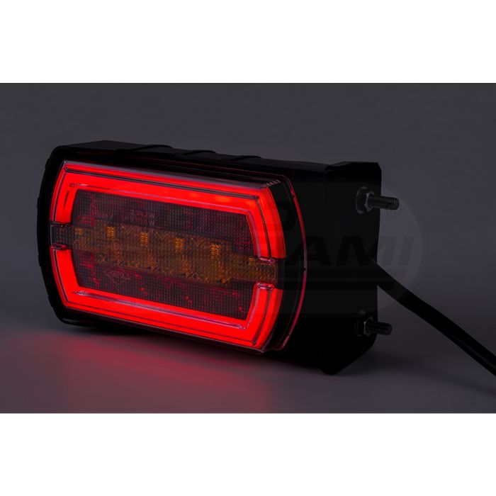 Lampa zespolona tylna CLEO HOR115N POZYCYJNE TYLNE NEON LED 12/24V wersja z bocznym mocowaniem przewód 4x0,5mm-1mb