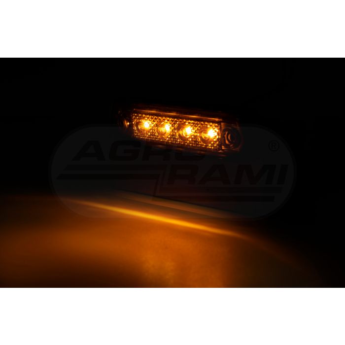 Lampa obrysowa na podstawie gumowejprostej i na rurę HOR65G-GRAPHITE obrysowa boczna LED12/24V 2xprzewó0,75-0,25mb