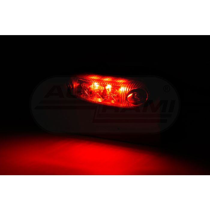 Lampa obrysowa owalna EMA33G-GRAPHITE pozycyjna tylna LED12/24V przewód 2x0,75-0,5mb