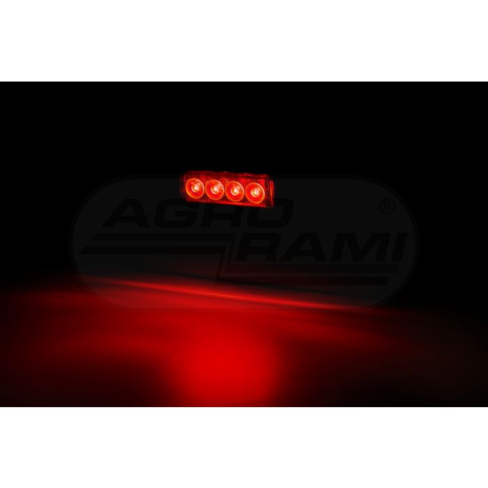 Lampa obrysowa slim krótka HOR 88G-GRAPHITE pozycyjna tylna LED12/24V2xprzewód0,75mm-0,5mb