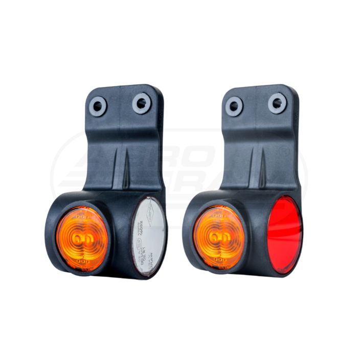 Lampa obrysowa potrójna HOR77 neon lewa wisząca diodowa 12/24V przewód 2x0,75mm-0,6mb