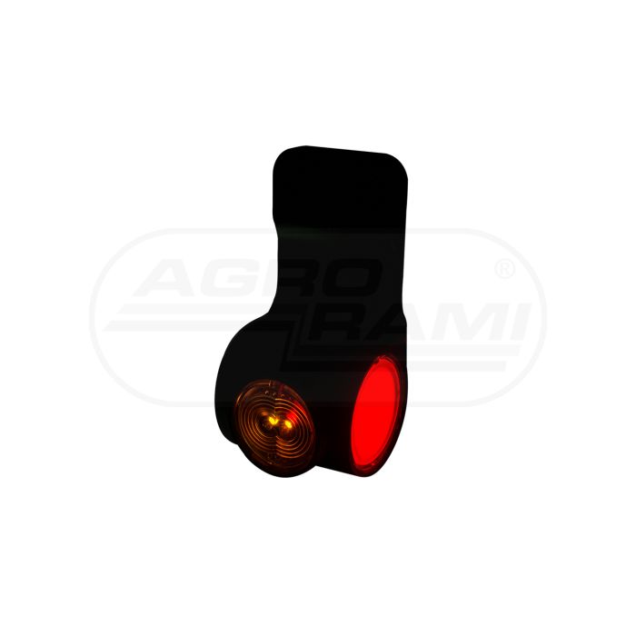 Lampa obrysowa potrójna HOR77 neon lewa wisząca diodowa 12/24V przewód 2x0,75mm-0,6mb