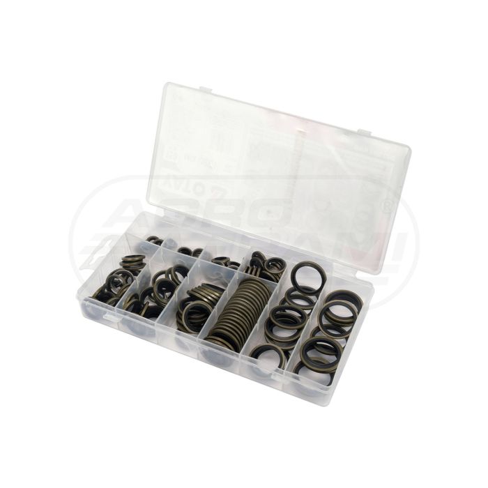 Zestaw podkładek gumowo metalowych 150 szt