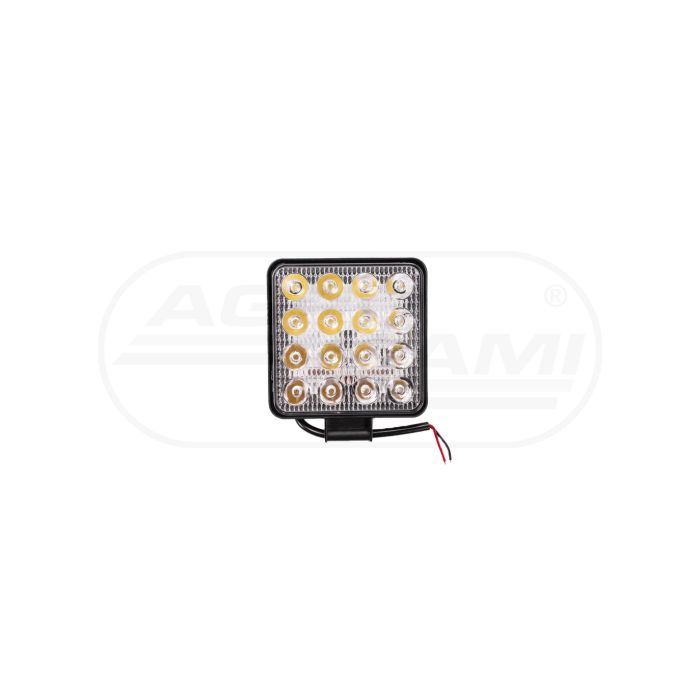 Lampa robocza kwadratowa LED 10-30V 16x3 LED