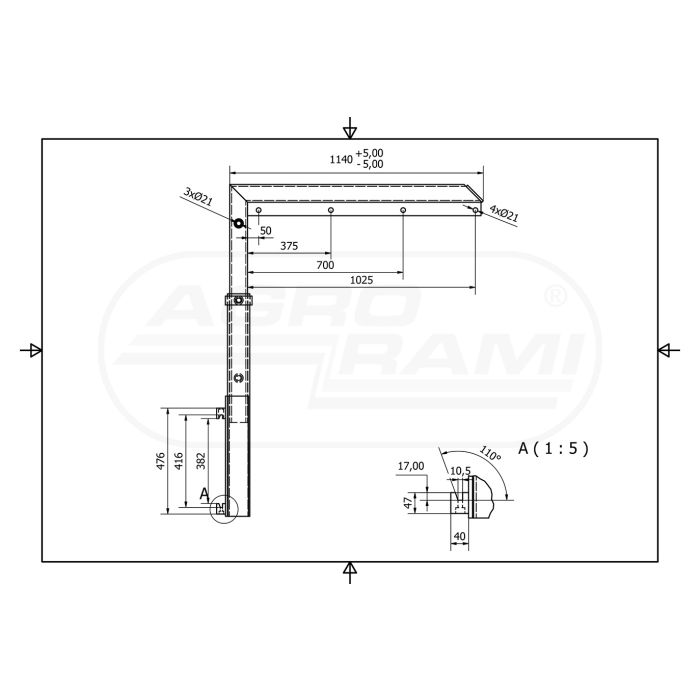 Ładowacz, wspornik, hak TUR do Big-Bag HDS 1000KG ISO 2