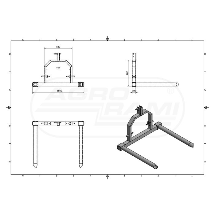 Widły do bel TUZ kat.1 kat. 2  1000kg