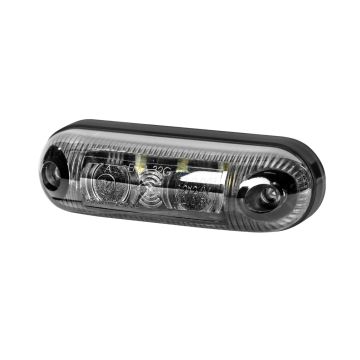 Lampa obrysowa owalna EMA32G-GRAPHITE pozycyjna przednia LED12/24V przewód 2x0,75-0,5mb