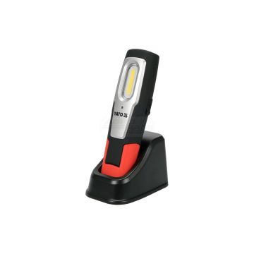 Lampa warsztatowa COB 600lm + 250lm LI-ION, IK07, IP54, CRI80 YATO 45358V 6W 2600 mAh
