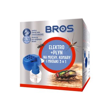 Elektro + płyn 3w1 na muchy, komary i mrówki - BROS