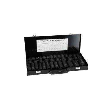 Nasadki udarowe 12-kątne krótkie 1/2' 8-32mm 35szt