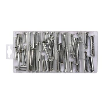 Sworznie z łbem i otworem mix rozmiarów YATO 60 sztuk