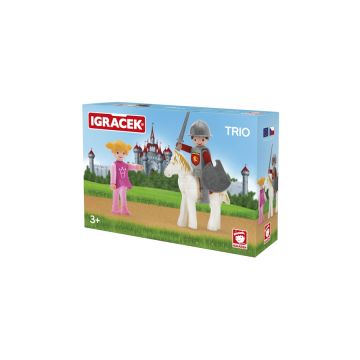 Igracek trio księżniczka,rycerz i biały koń