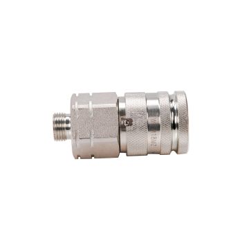 Szybkozłącze hydrauliczne suchoodcinające gniazdo M18x1,5 12L gwint zewnętrzny ISO16028