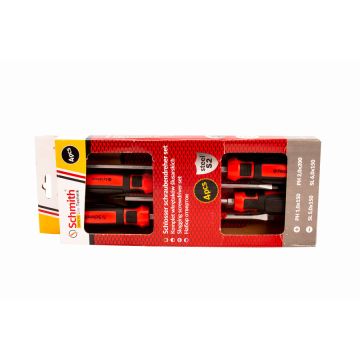 Komplet wkrętaków ślusarskich ze śrubą 4 sztuki Schmith SQWS-01 Schmith