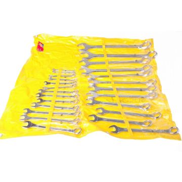 Kpl. Kluczy płasko-oczkowych 6-32, 25 części