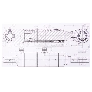 Siłownik hydrauliczny dwustronnego  działania