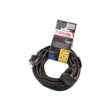 Przedłużacz gumowy 3x1,5mmx15m  CZARNY