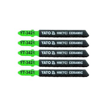 Brzeszczot do wyrzynarki typ T do ceramiki YATO 5 elementowy