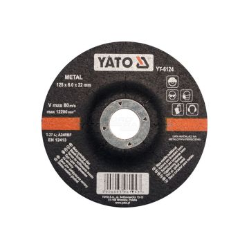 Tarcza do szlifowania metalu YATO 125x6,0x22 mm