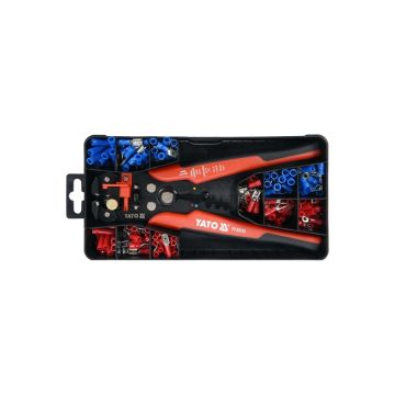 Wielofunkcyjny ściągacz izolacji z zestawem konektorów izolowanych YATO 191 elementów
