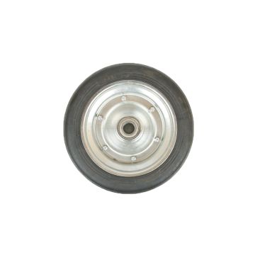 Koło metalowe gumowane z łożyskiem kulkowym fi 25 300x70 KMG