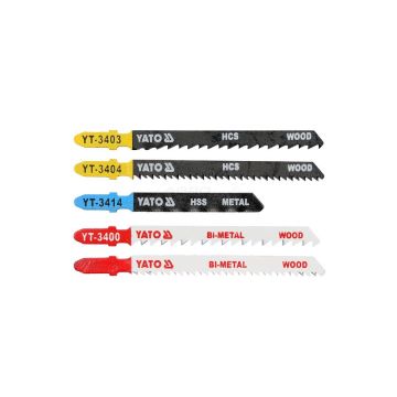 Brzeszczoty do wyrzynarki typ T, MIX do drewna i metalu YATO 5 elementowy