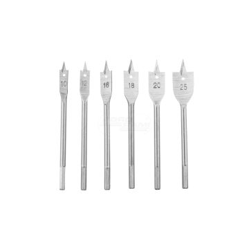 Wiertła do drewna łopatkowe komplet 6 sztuk Top Tools 60H860