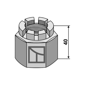 NAKRĘTKA M39X4 DO WAŁÓW CZTEROKĄTNYCH 40X40 IND
