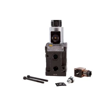 Dzielnik, zawór, elektrozawór kierunkowy elektromagnetyczny kontroli W-E38DVS6/2 (DVS6/50 L/MIN) G6/3" 50L (24V DC)