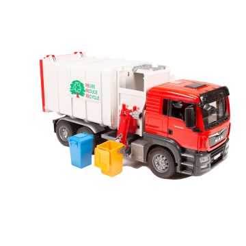 Śmieciarka MAN TGS z załadunkiem bocznym Bruder 03761 BR03761 BRUDER