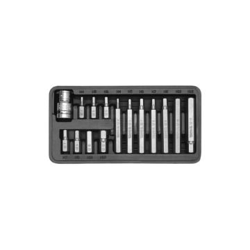 Końcówki wkrętakowe HEX YATO 15 sztuk