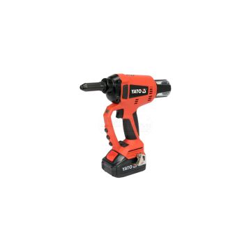 Nitownica na nity z baterią i ładowarką YATO 18V 2.4, 3-3.2, 4, 4.8-5 mm
