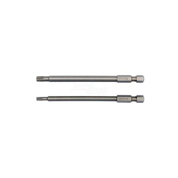 Końcówki wkrętakowe TORX SECURITY YATO 1/4" T15x100mm, T27x100mm 2 sztuki