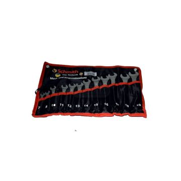 Komplet kluczy płasko-oczkowych 12 sztuk Schmith