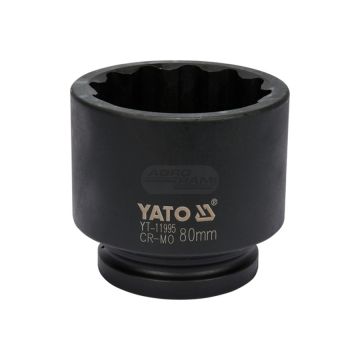 Nasadka udarowa dwunastokątna do piast YATO 1" 80 mm