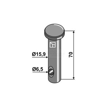 Sworzeń zęba brony M16X65 IND