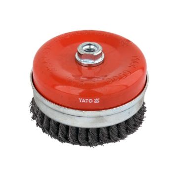 Szczotka doczołowa splatana na kątówkę YATO 125mm M14