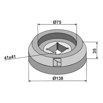 Kołnierz wewnętrzny łożyska talerzówki fi =138