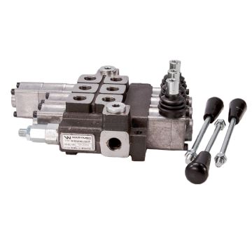 Rozdzielacz hydrauliczny 3-sekcyjny max przepływ 40L 1-sekcja pływająca W-ROZ40L/3X1P Waryński