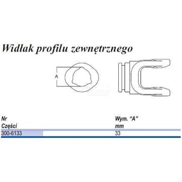 Widłak, AB1, na rurę zewnętrzną trójkąt 32,5