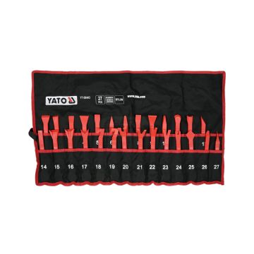 Zestaw 27 sztuk ściągaczy do tapicerki YATO