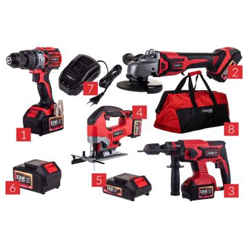 Zestaw elektronarzędzi nr 5, 8-elementowy Schmith