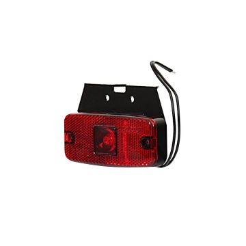 Lampa zespolona obrysowa tylna, 12V-24V + przewody 22cm LgY-S 0,75mm2, diody